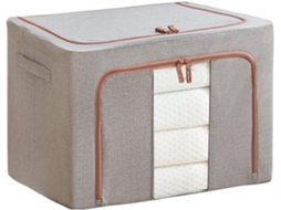Saco Organizador Para Roupas Ou Roupa De Cama, Caixa Organizadora Dobrável Com Zíper