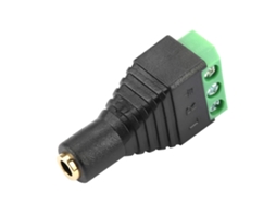 Laxiscreed Adaptador De Enchufe Feminino De 3,5 Mm Estéreo E Terminais De Parafuso Para Áudio E Vídeo