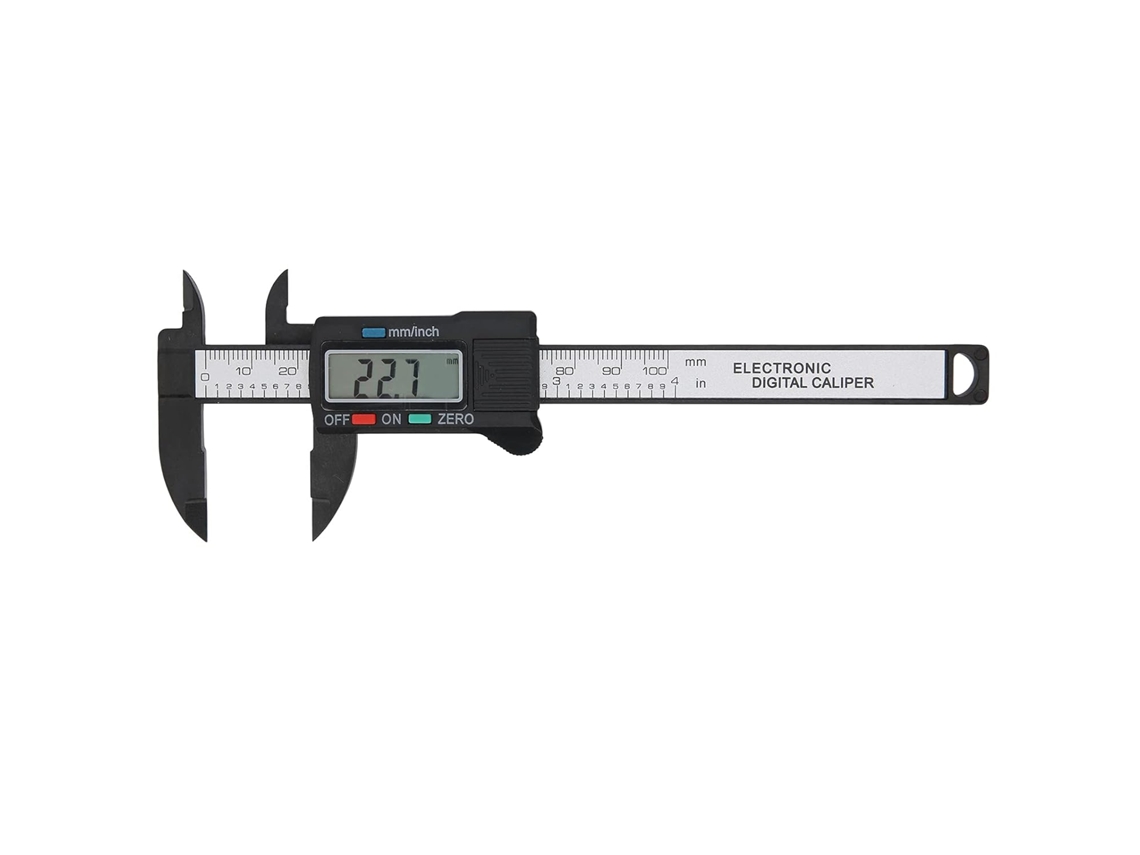 Paquímetro Digital Com Visor Lcd, Escala De 0 A 100 Mm Em Plástico Por