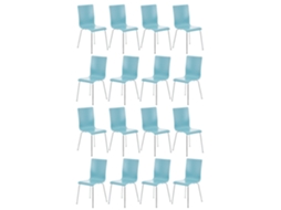 Conjunto de 16 cadeiras de sala de espera PEPE azul claro CLP