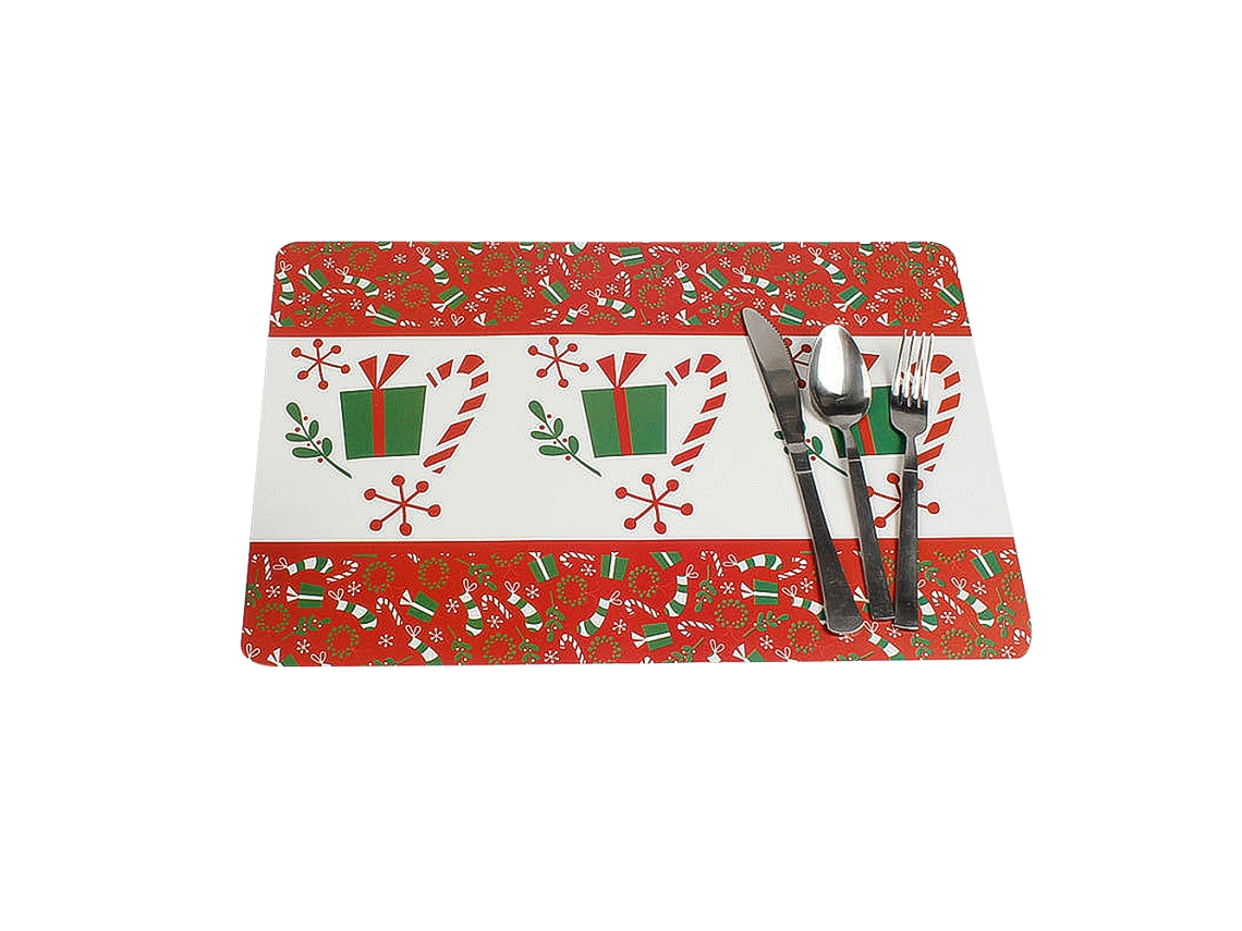12 Sousplats Impermeáveis para Mesa Decoração de Natal para Cozinha RNEMITERY