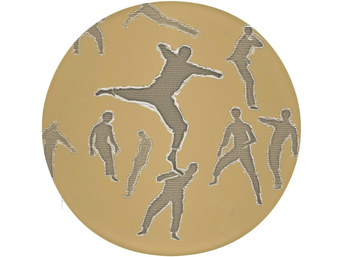 Almofada Redonda Para Artes Marciais, Antiderrapante, Removível, Para Cadeira, Banqueta, Sofá, Chão, Escritório, Cozinha