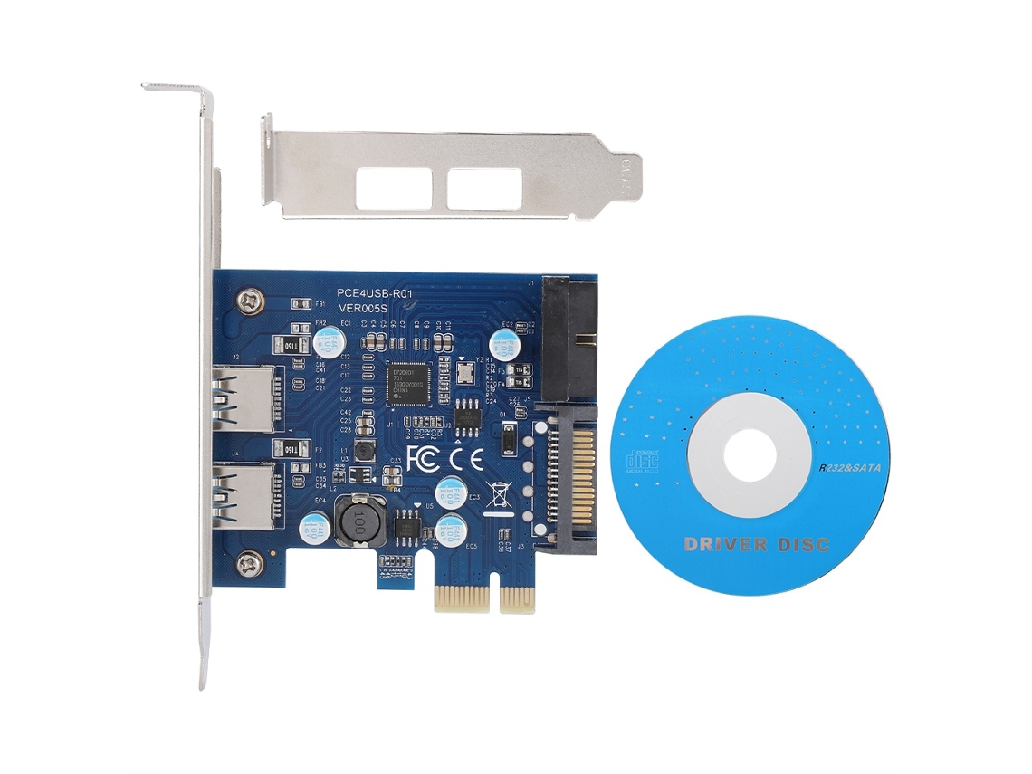 Placa Adaptadora De Expansão 4 Portas Pci-e Usb3.0 20pin T19pin Para Winxp Win7/win8