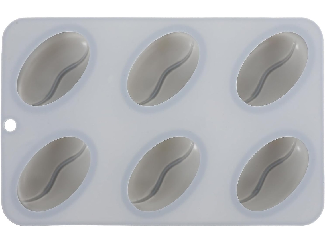 Molde De Silicone Em Formato De Grãos De Café Para Sobremesas