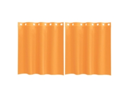 Maison Exclusive - Cortinas De Voile Com Ilhós 2 Pcs Laranja 140x140 Cm