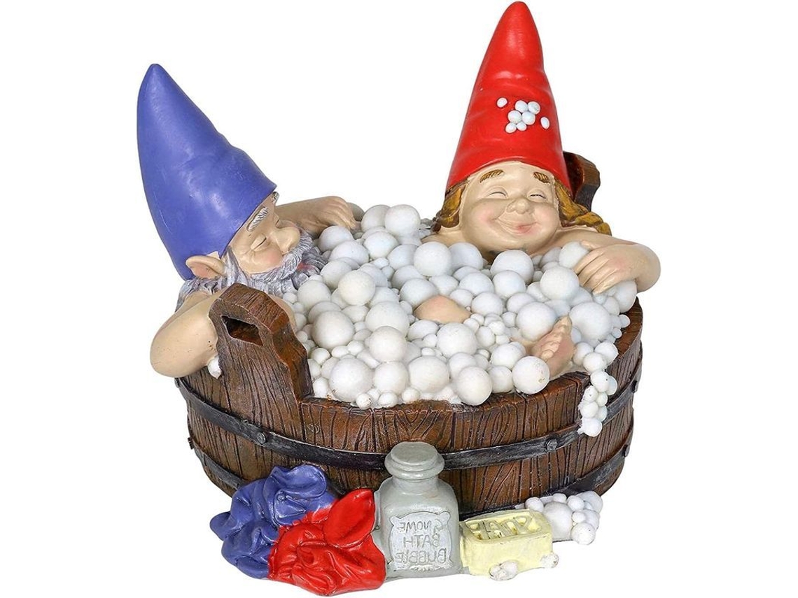 Figura decorativa de elfo para jardim, mesa, enfeite divertido, resina durável.