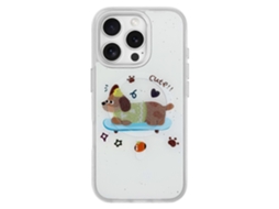 Capa Magnética De Tpu Para Iphone 16 Pro Da Tkdaddy Com Placa Traseira De Skate E Estampa De Cachorro-quente Prateado