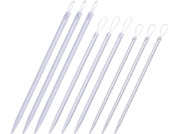 Conjunto De 9 Agulhas De Lã Com Orifício Grande, Em Nylon, Flexíveis E Fáceis De Enfiar.