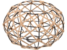 Luminária de Teto Rústica, Leve, em Corda e Ferro, Sem Reflexos, Ideal para Cozinha e Decoração. SFUSHOS