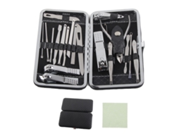 Kit De Cortadores De Unhas Em Aço Inoxidável Para Manicure E Pedicure Com 19 Ferramentas De Beleza E Cuidado Grooming