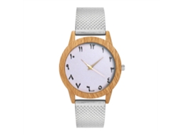 Reloj De Pulsera De Cuarzo Simple Para Hombre Y Mujer Con Correa De Silicona Mesh Zhoulianfa Plata
