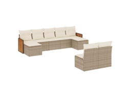 Garden Sofa Set, Garden Sofa Sets Vidaxl Bege Rattan / Vime (n/a)