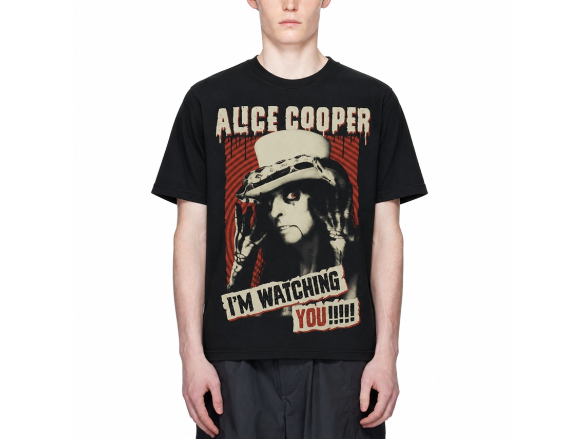 Alice Cooper I'm Watching You!!!!! T-shirt Unisex Adults Size:l