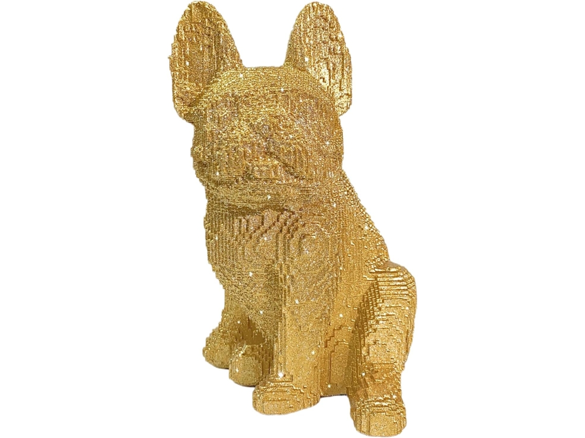 Estátuas de Cães para Exterior, Estátua de Cão Francês Sentado, Figuras Colecionáveis, Resina, Figuras de Animais, CHABERLU
