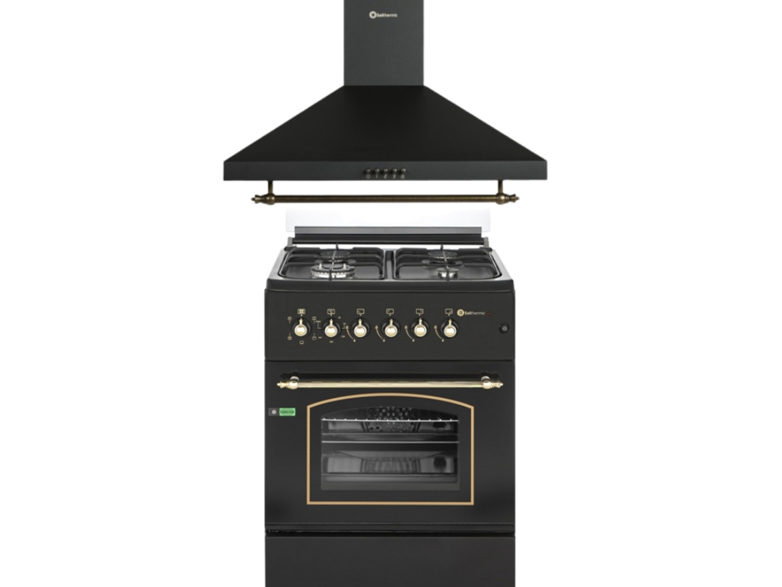 Pack Combo Fogão Solthermic Gas F6s40e5rb Con Forno Eléctrico Exaustor 60