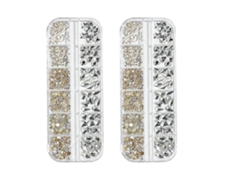 Kit De 2 Peças De Strass Para Arte De Unhas Strass De Cristais Ab Para Unhas Pedras De Unhas De Várias Formas Planas -St-08 ZMDECQNA