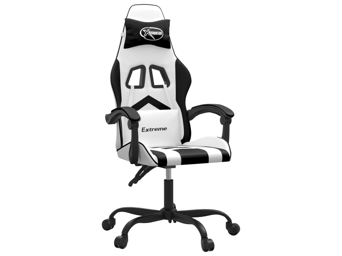 Cadeira de gaming VIDAXL Preto Couro Artificial