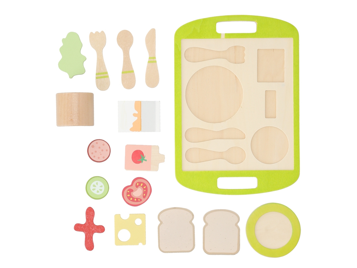 Conjunto De Brinquedos De Cozinha Em Madeira Para Crianças Brincar De Fazer Comida