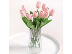 Tulipas Artificiais - Flores Falsas - Bouquet Decorativo - Flores Para Decoração De Casa - 33,5 Cm - Pu - Rosa