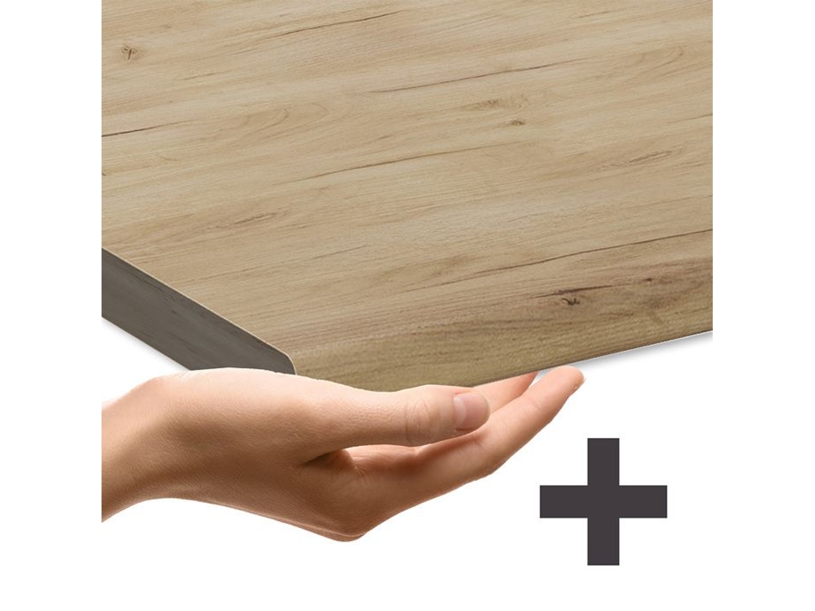 Armário de pia baixo Vicco Fame-Line, Country Gold Green, 80 cm com prateleira, PA Oak