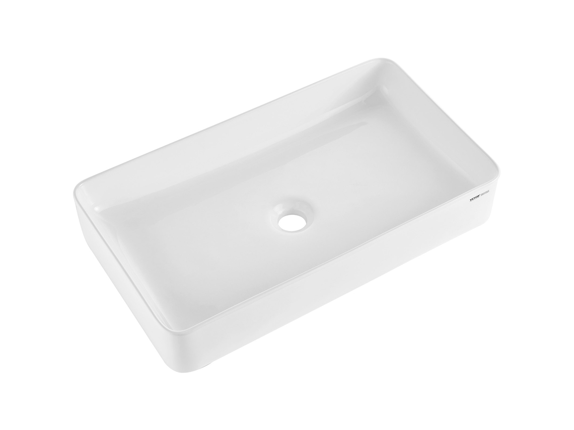 Lavatório Cerâmico Moderno VEVOR 609 X 351 X 112 Mm para Bancada de Banheiro Branco