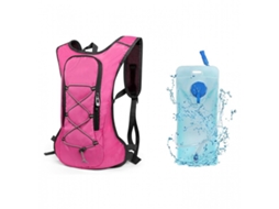 Mochila De Caminhada, Bolsa De Água De 2l, Ultraleve E Ventilada Para Ciclismo E Camping, Rosa, 43x28cm