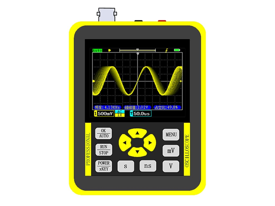 Mini Osciloscópio Digital Portátil, Ecrã Colorida De 2,4 Polegadas, Largura