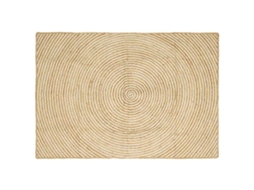 Conjunto 1 Tapetes De Área Vidaxl Branco Juta (140 X 200 Cm)