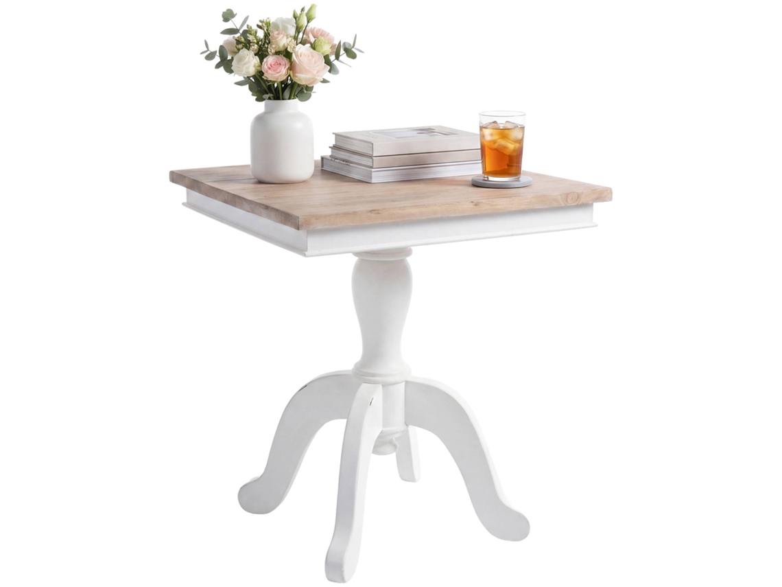 Mesa De Apoio Lorne Natural/branco 70 Cm