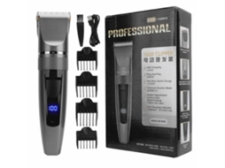 Máquina De Cortar Cabelo Elétrico Profissional Para Homem Tijela De Titânio E Cerâmica Com 4 Pentes Limitadores E Tela Digital Inteligente