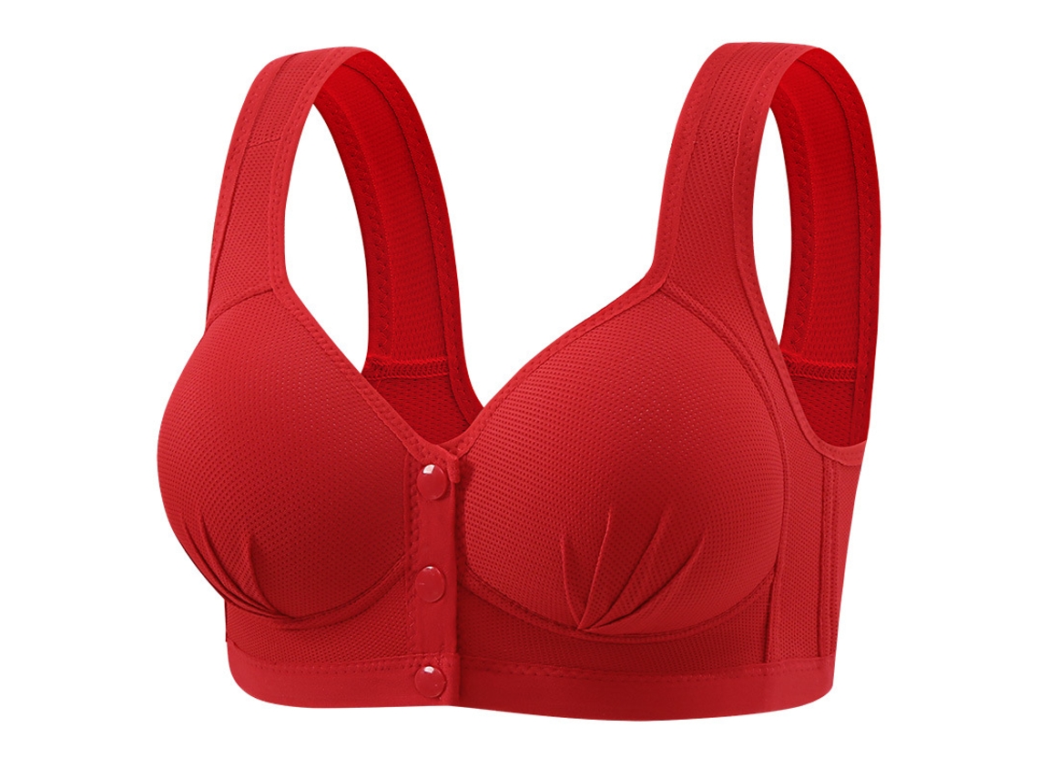 Sutiãs De Amamentação Sem Costuras, Estilo Top, Com Fecho Frontal E Sem Aro (s-36/80 32a/32b) Vermelho Panoona