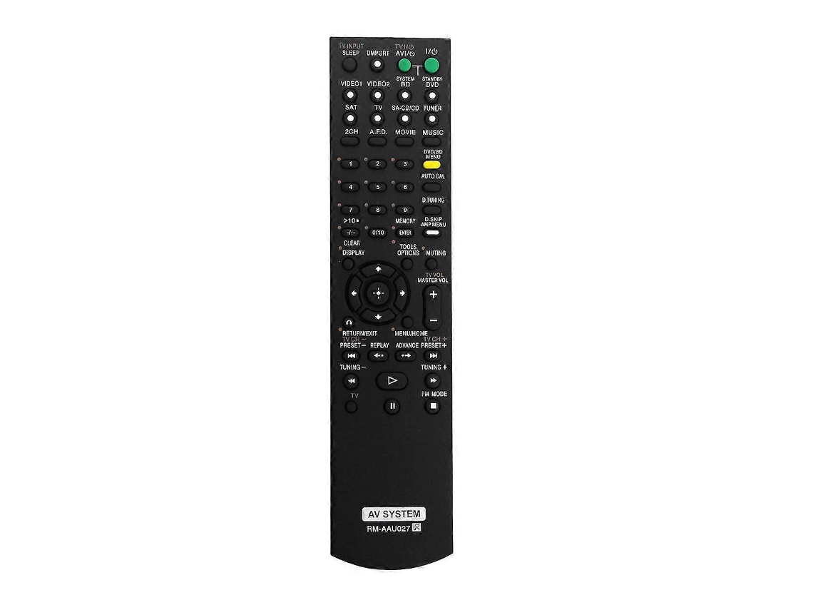 Controle Remoto De Substituição Rm-aau027 Para Sistemas De Home Theater Sony Rm-aau021 Htss2300/c Strdg520 Ht7200dh Ht-ddw5500 Str-km5500
