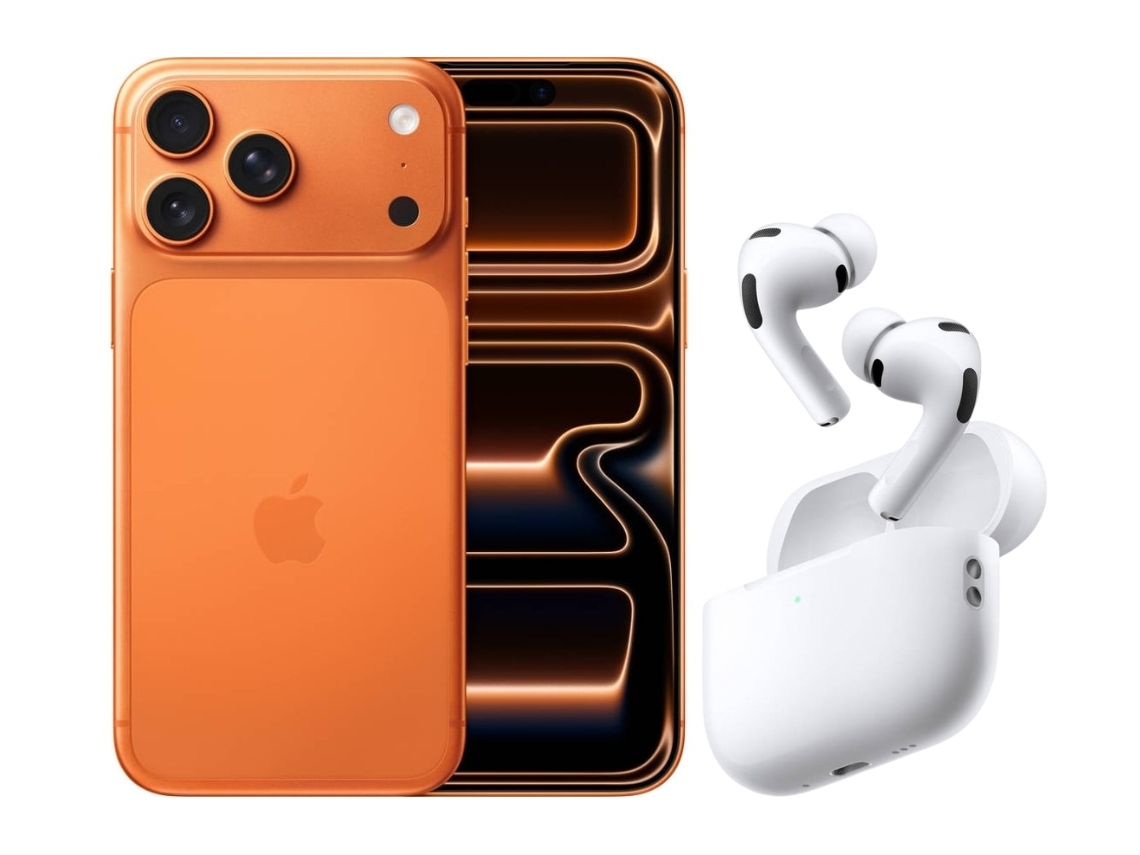 ど*り様 iPhone 17 Pro256GB + AirPods Pro 3 Pack Iphone 17 Pro Max Apple (6.9'' - 256 Gb - Laranja Cósmico) +