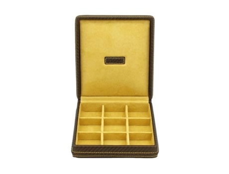 Ecrin 9 Botões De Punho Friedrich/23 Carbono Marrom Amarelo Friedrich 23