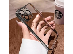 Capa Verde Cangling Para Iphone 17 Com Protetor De Lente Macio Eletroplaqueado Para Proteção Total Contra Impactos.