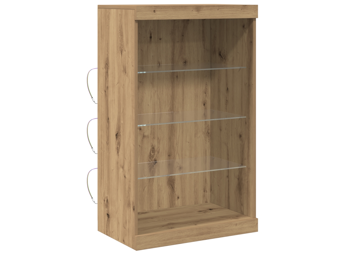 Conjunto 1 Aparador Led Vidaxl Castanho Derivados De Madeira (60,5 X 37 X 100 Cm)