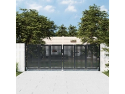 Vidaxl Portão De Jardim Em Aço Antracite 300x100 Cm