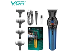 Máquina de Cortar Cabelo Elétrica com Visor Digital Lcd e Gravação para Uso Especial Aparador de Cabelo Estilo Óleo MDUG (azul)