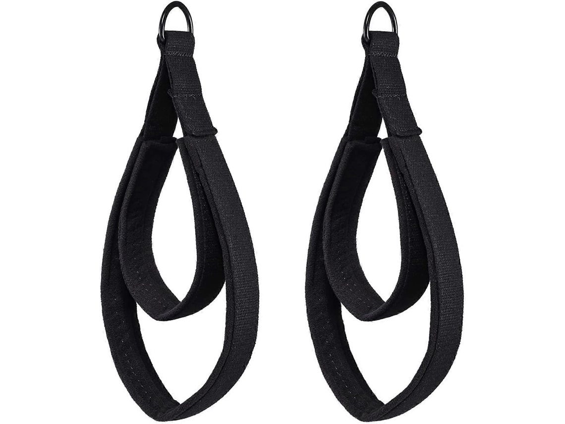 Alças de Pilates Omni-2 com Dupla Argola em D, Acessórios para Ioga e Fitness, Material Premium, Pretas