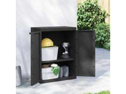 Vidaxl Móvel De Arrumação Para Exterior 65x37x85 Pp Preto