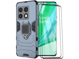 Capa Proteção Mil Std Para Oneplus Oneplus 10 Pro Hongwe. Magnética Azul