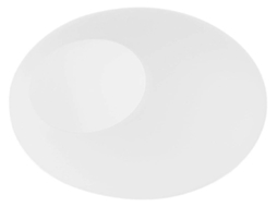 Globo Abajur moderno artesanal Lurelia, para Teto E Pendente, em vidro, branco, 25x25x25 cm