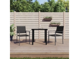 3 Pcs Conjunto De Jantar P/ Jardim Vime Pe E Aço Lovely Home