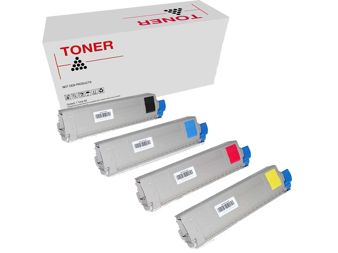 Pack 4 Toners Compatíveis Es8451/Es8461 Oki Executive Es8451/Es8461 44059260 44059259 44059258 44059257