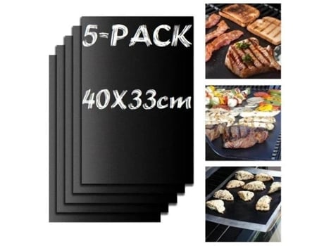Pacote com 5 Esteiras para Forno e Assadeira Antiaderente 40 X 33 Cm INF