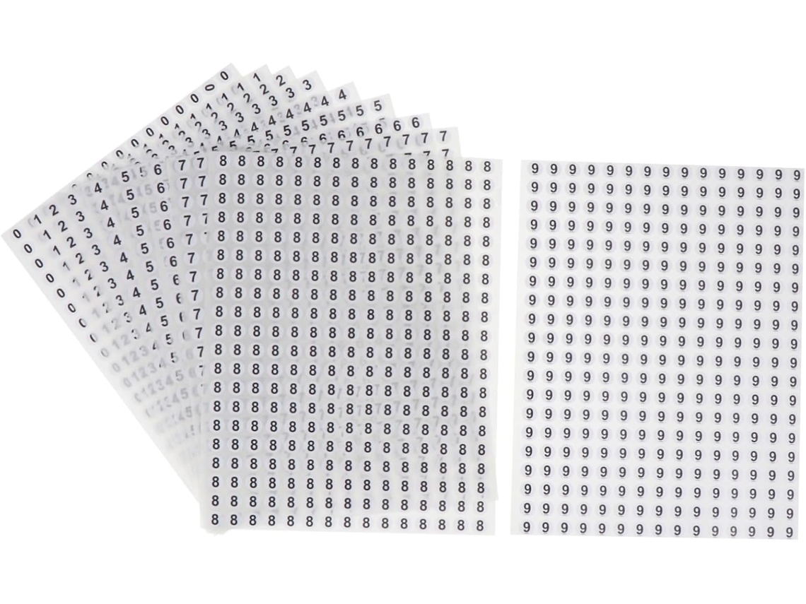 6000 Etiquetas Redondas Com Números De Série, Em Papel Autoadesivo E
