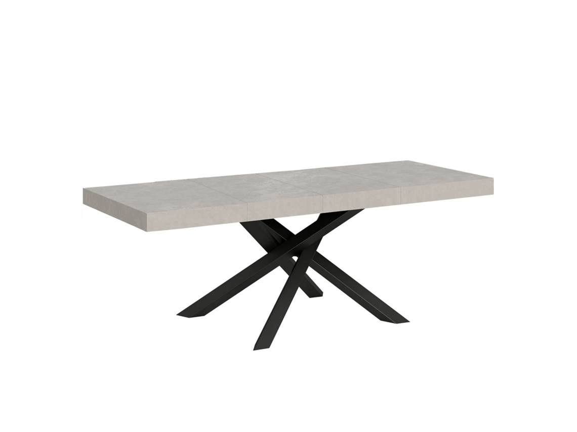 Mesa Extensível 160/264x90 Cm Volantis Premium Cashmere Pernas Antracite Itamoby
