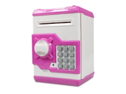 Mali banco Eletrônico para Crianças com Senha Mini Atm Porquinho de Dinheiro Cofre Brinquedo Presente