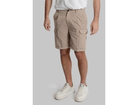 Bermuda masculina Dannybe, trama 40 poliéster, bege (50)