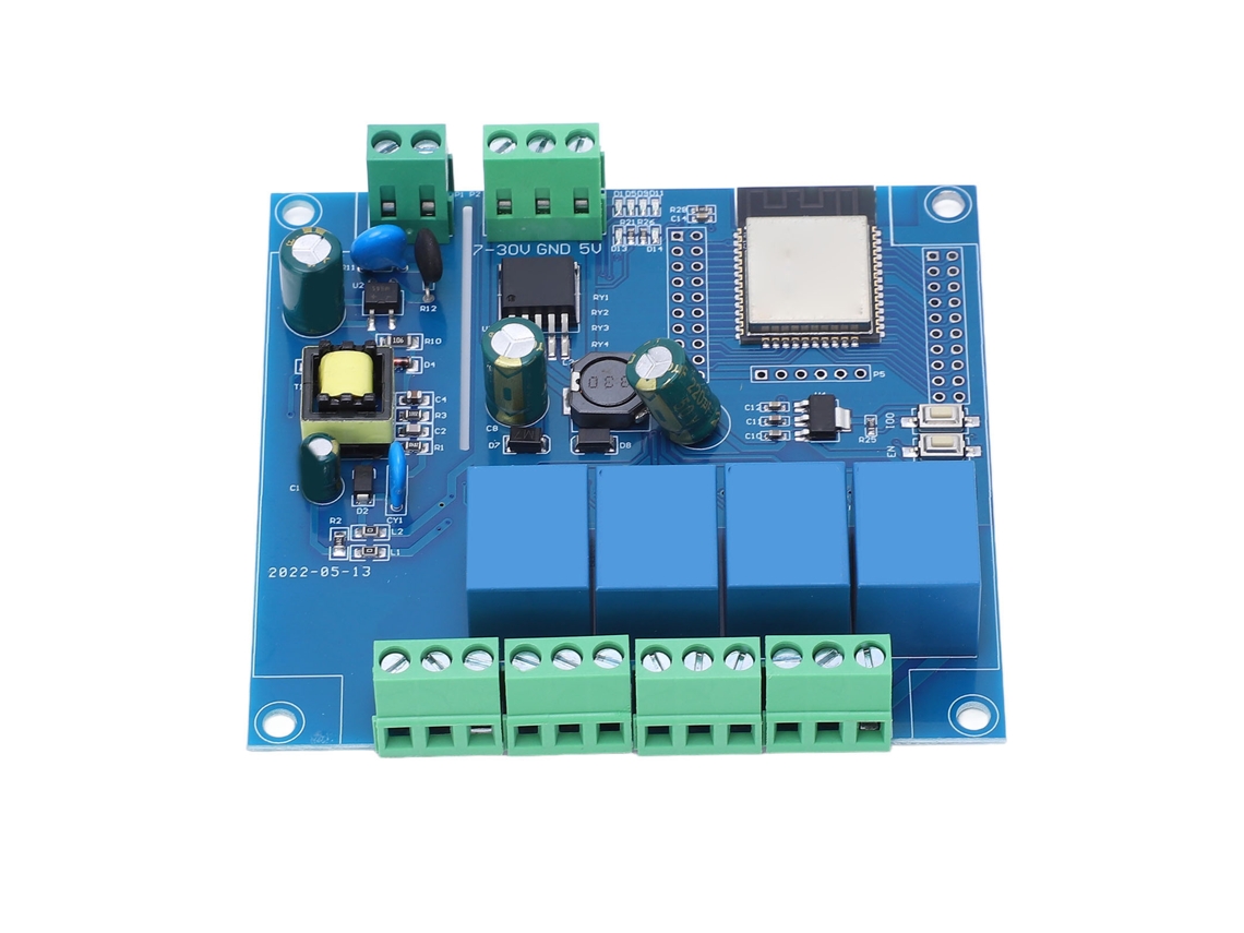 Laxiscreed Placa Esp32 Com Wifi, Bluetooth E Controlo De 4 Relés Para Projetos Iot